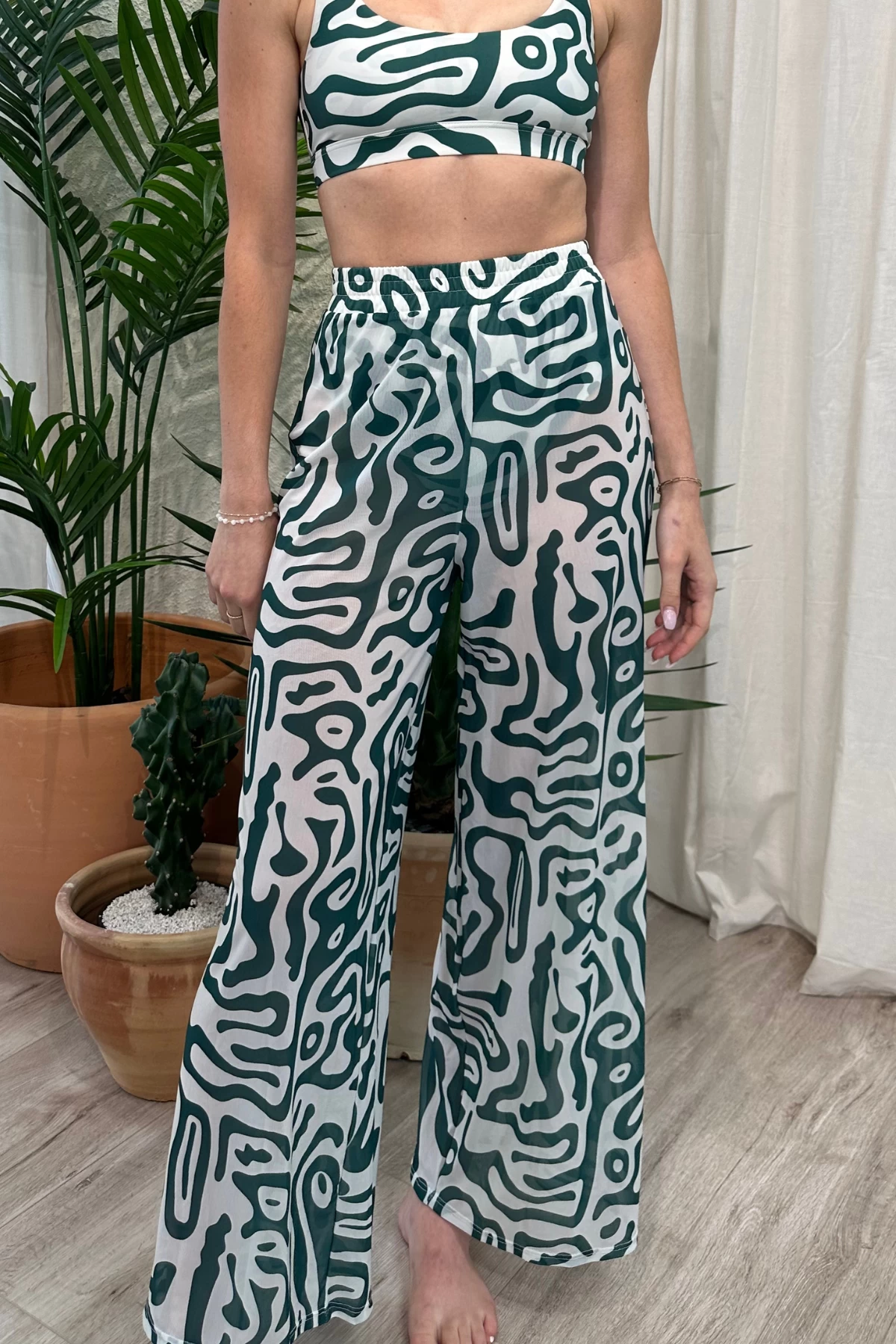 Marina Wide Leg Pants - Sardinia 3 Marina Wide Leg Pants - Sardinia - Image 3