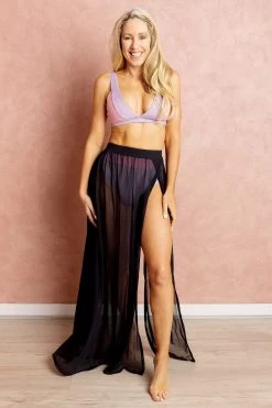Chrissy Split Skirt - Black -Swim Wear Shop ChrissySkirtBlack7 1
