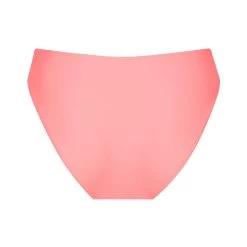 Luna 90s Bottom - Fluorescent Coral -Swim Wear Shop EtchedFluoroCoralLunaBikiniBottom1