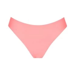 Luna 90s Bottom - Fluorescent Coral -Swim Wear Shop EtchedFluoroCoralLunaBikiniBottom2