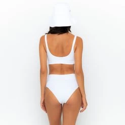 Ginger Bikini Bottom - Fresh White -Swim Wear Shop Fresh white gia ginger daisy 19