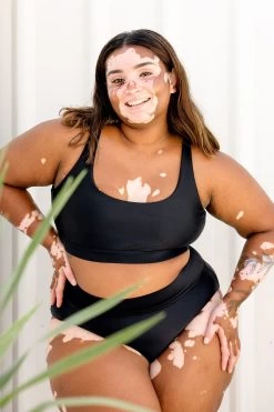 Gia Bikini Top - Black On Black -Swim Wear Shop GiaGingerBlackonBlack6