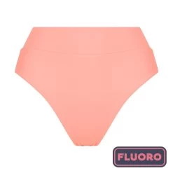 Ginger Bikini Bottom - Fluorescent Coral -Swim Wear Shop Ginger fluro pink 2