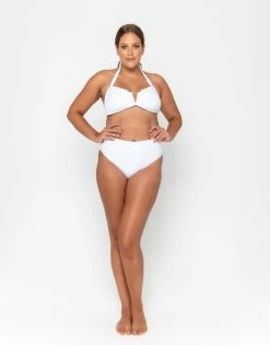 Ginger Bikini Bottom - Fresh White -Swim Wear Shop Ginger white curve 1