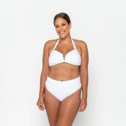 Ginger Bikini Bottom - Fresh White -Swim Wear Shop Ginger white curve 2