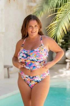 Giselle Tankini Top - Mediterranean Vista -Swim Wear Shop GiselleLuna MediterraneanVista Swim Jan2024 5107