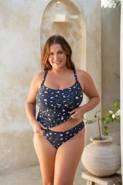 Giselle Tankini Top - Mellow Leopard -Swim Wear Shop GiselleLuna MellowLeopard 6157