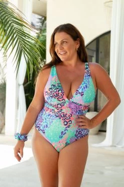 Gwen One Piece - Shimmer -Swim Wear Shop GwenMimi GBRLeopards 1359