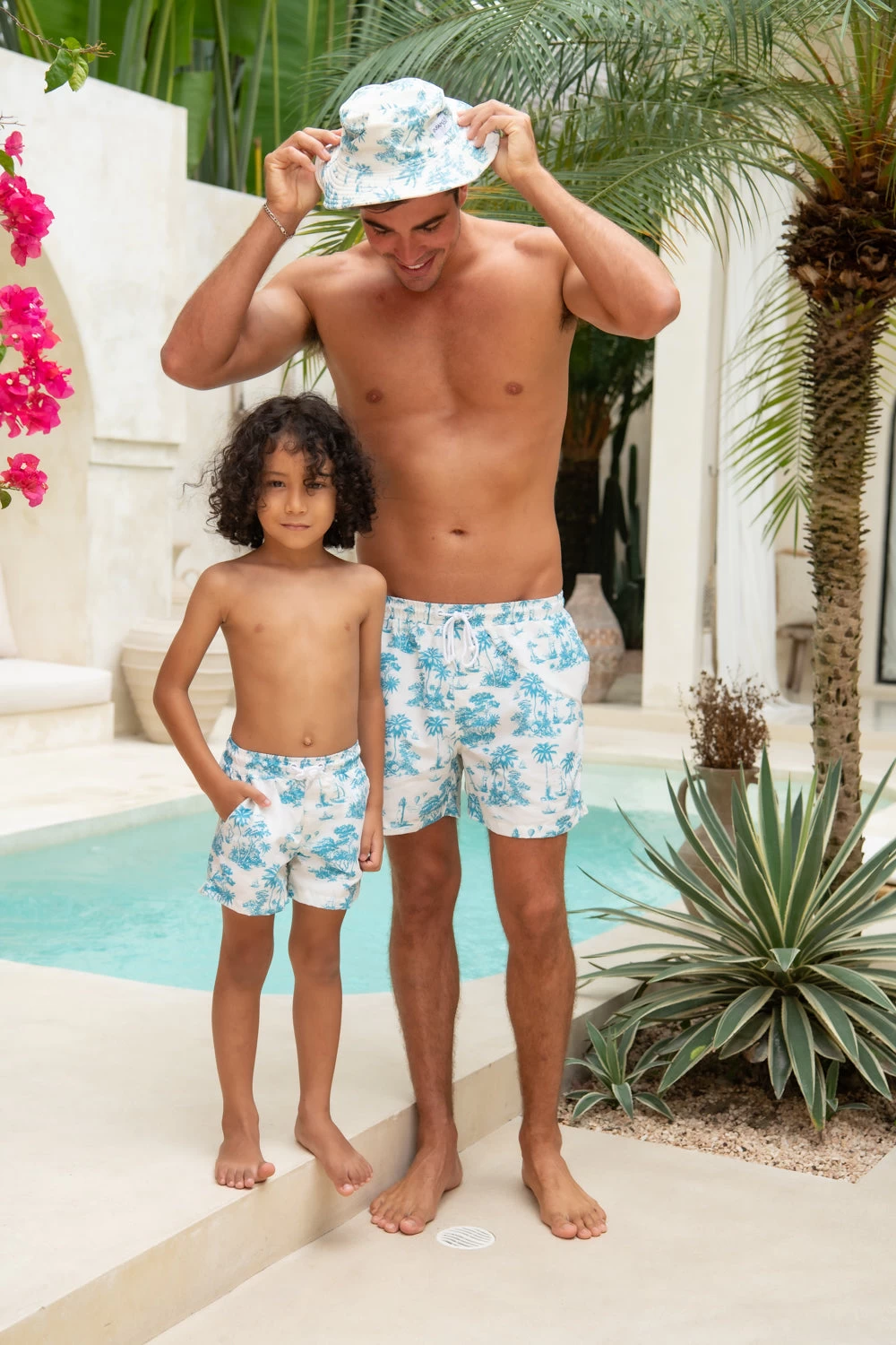 Daisy Swim Hat - Toile De Jouy 4 Daisy Swim Hat - Toile De Jouy - Image 4