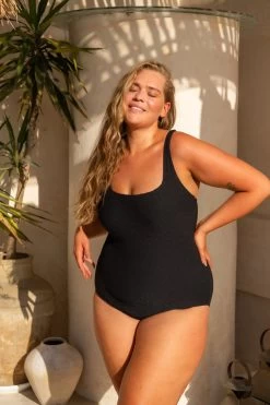 Maeve One Piece - Black Waffle -Swim Wear Shop Infamous June2024 CasaNomada 6349