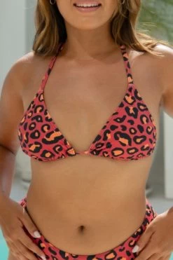 Mia String Top - Bitter Berry Leopard