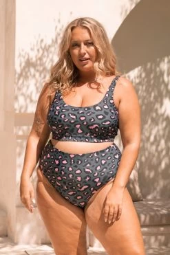 Gia Bikini Top - Stone Leopard -Swim Wear Shop LifestyleBaliLeopardStone96