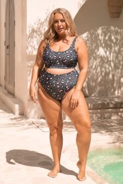 Gia Bikini Top - Stone Leopard -Swim Wear Shop LifestyleBaliLeopardStone97