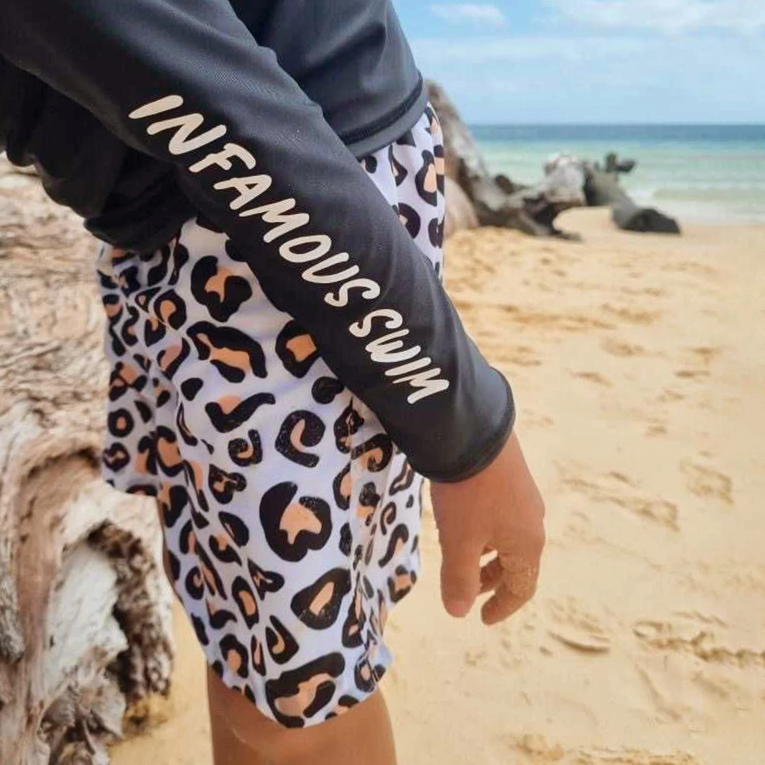 Mini Billy Rashie Top - Black On Black 2 Mini Billy Rashie Top - Black On Black - Image 2