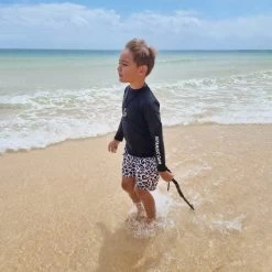 Mini Billy Rashie Top - Black On Black