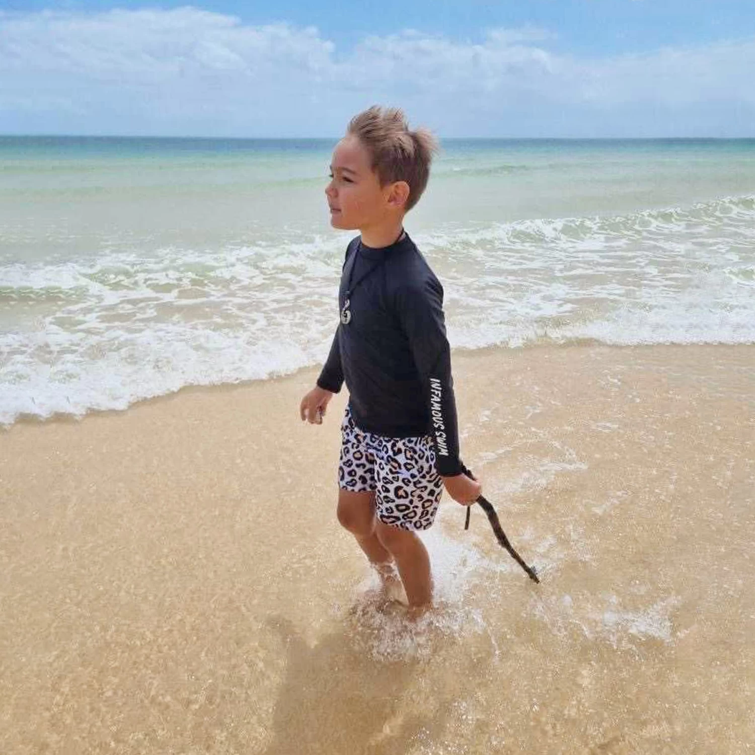 Mini Billy Rashie Top - Black On Black 1 Mini Billy Rashie Top - Black On Black