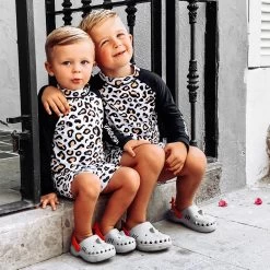 Mini Billy Rashie Top - Safari Leopard