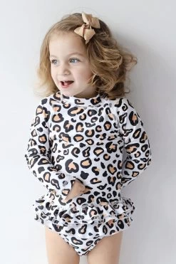 Mini Annie Rashie Set - Safari Leopard -Swim Wear Shop LifestyleSafariLeopardKidsMiniSwimwear7