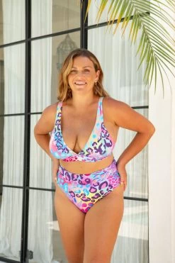 Lola Triangle Top - Kaleidoscope -Swim Wear Shop LolaGinger GBRLeopards 2523