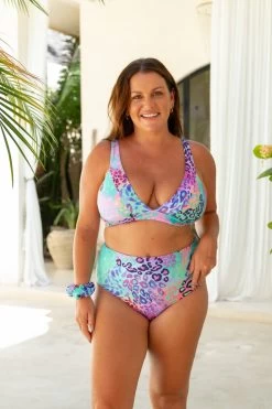 Sadie Bikini Bottom - Shimmer -Swim Wear Shop LolaSadieMimi GBRLeopards 1302