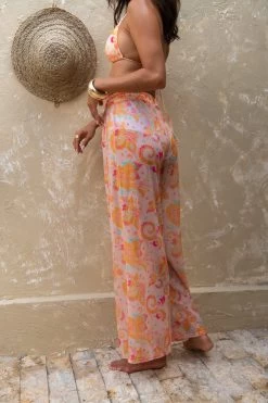 Marina Wide Leg Pants - Paisley Passion -Swim Wear Shop MiaMarinaPants PaisleyPassion 737