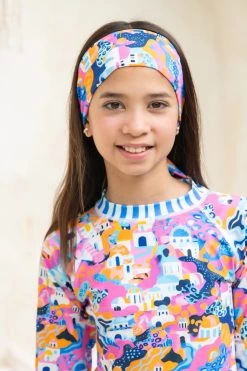 Mini Carmen Headband - Mediterranean Vista