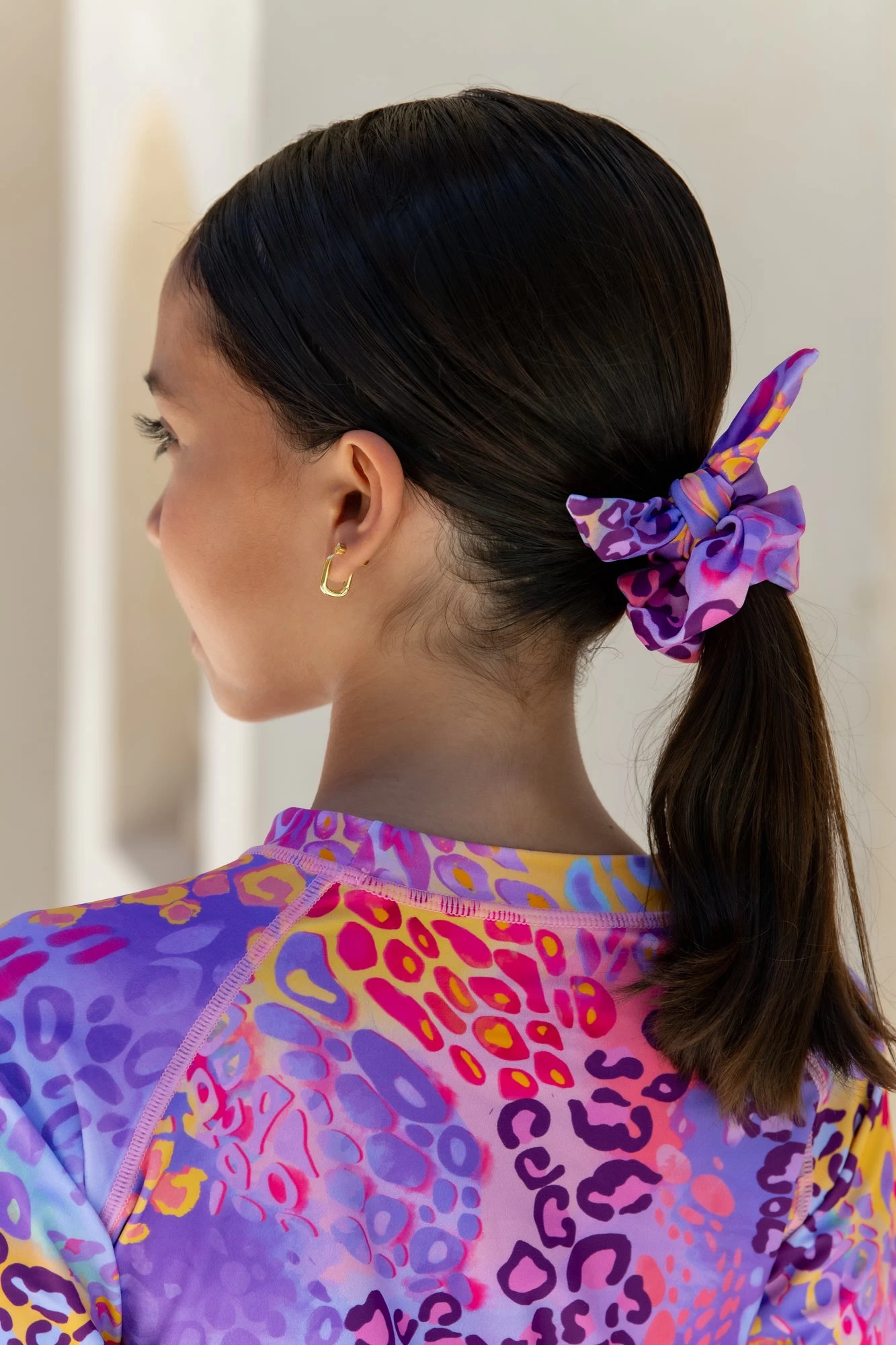 Mini Mimi Scrunchie - Tangerine 2 Mini Mimi Scrunchie - Tangerine - Image 2