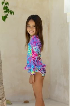 Mini Annie Rashie Set 02 - Kaleidoscope -Swim Wear Shop MiniAnnie GBRLeopards 2185