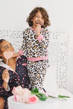 Mini Bessie PJ Set - Safari Leopard