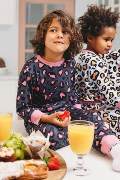 Mini Bessie PJ Set - Stone Leopard -Swim Wear Shop MiniBessieStoneLeopard11