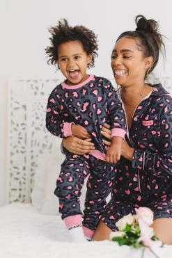 Mini Bessie PJ Set - Stone Leopard