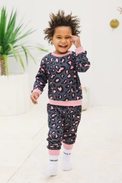 Mini Bessie PJ Set - Stone Leopard -Swim Wear Shop MiniBessieStoneLeopard4