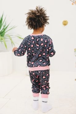 Mini Bessie PJ Set - Stone Leopard -Swim Wear Shop MiniBessieStoneLeopard5