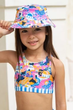 Daisy Swim Hat - Mediterranean Vista
