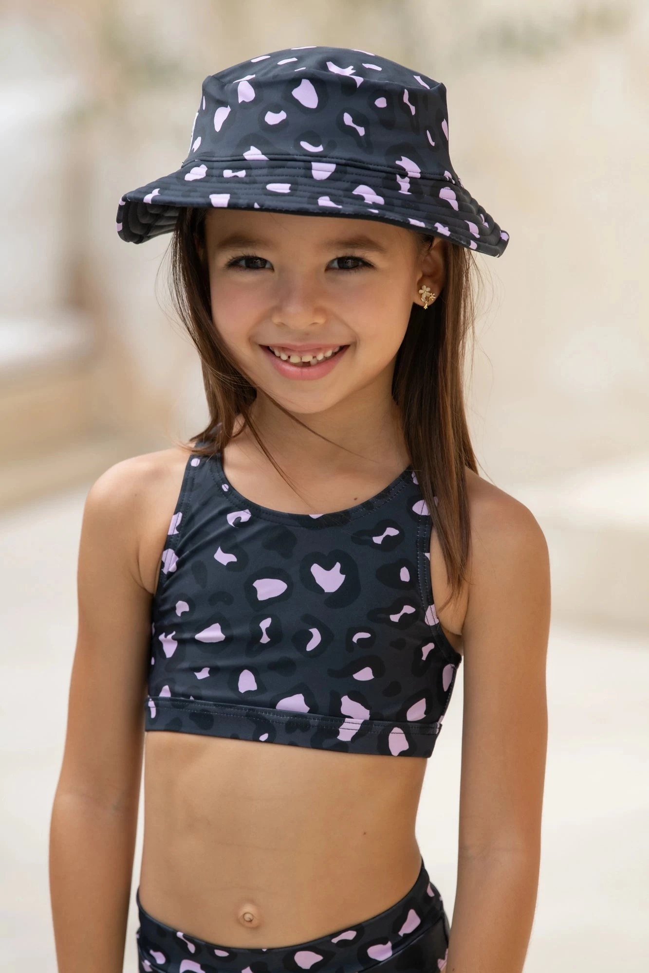 Daisy Swim Hat - Mellow Leopard 2 Daisy Swim Hat - Mellow Leopard - Image 2