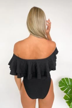 Miranda One Piece - Black Waffle -Swim Wear Shop MirandaBlackWaffle6