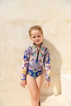 Mini Blake Surfsuit - Peacock Swirls