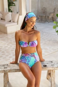 Penelope Bikini Bottom - Shimmer -Swim Wear Shop ScarletPenelopeCarmen GBRLeopards 1178