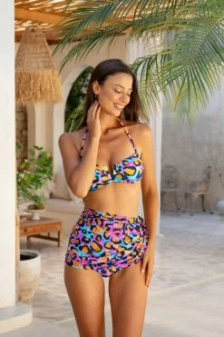 Scarlett Bandeau Top - Aella -Swim Wear Shop ScarletSara GBRLeopards 582