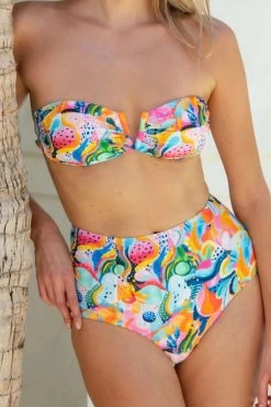 Scarlett Bandeau Top - Fruity Seabed -Swim Wear Shop ScarlettPenelope FruitySeabed 4297