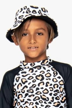 Daisy Swim Hat - Safari Leopard -Swim Wear Shop StudioSafariLeopardKidsHatMiniSwimwear4