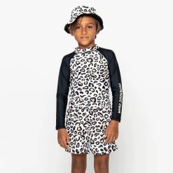 Mini Billy Rashie Top - Safari Leopard -Swim Wear Shop StudioSafariLeopardKidsMiniSwimwear11