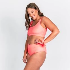 Ginger Bikini Bottom - Fluorescent Coral -Swim Wear Shop gia ginger curve fluro pink 9 38bcabff 6623 4b19 b651 b0ae670d28cb