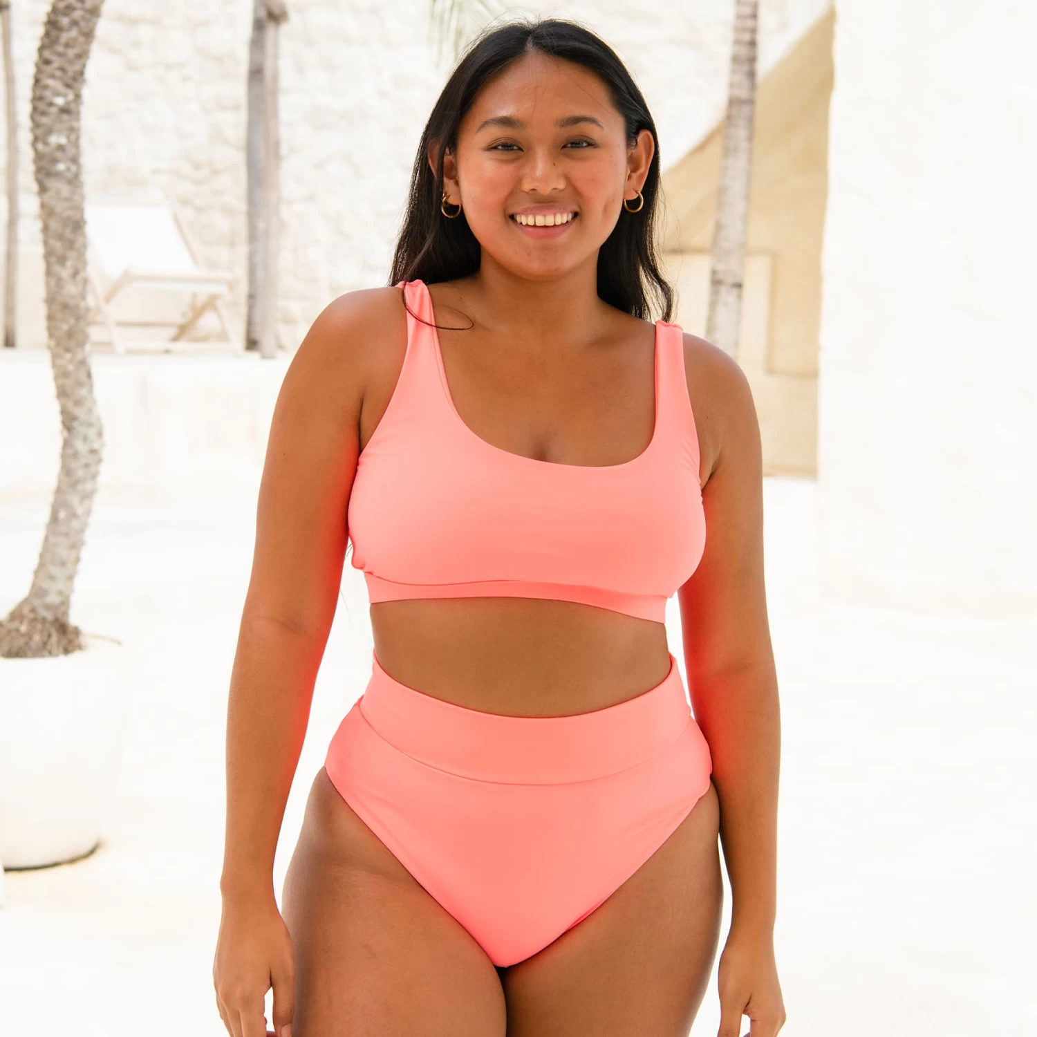 Gia Bikini Top - Fluorescent Coral 2 Gia Bikini Top - Fluorescent Coral - Image 2