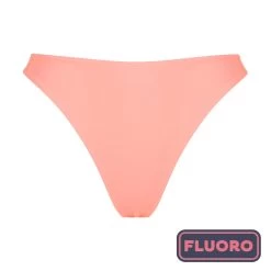 Grace Bikini Bottom - Fluorescent Coral -Swim Wear Shop grace fluro pink 2